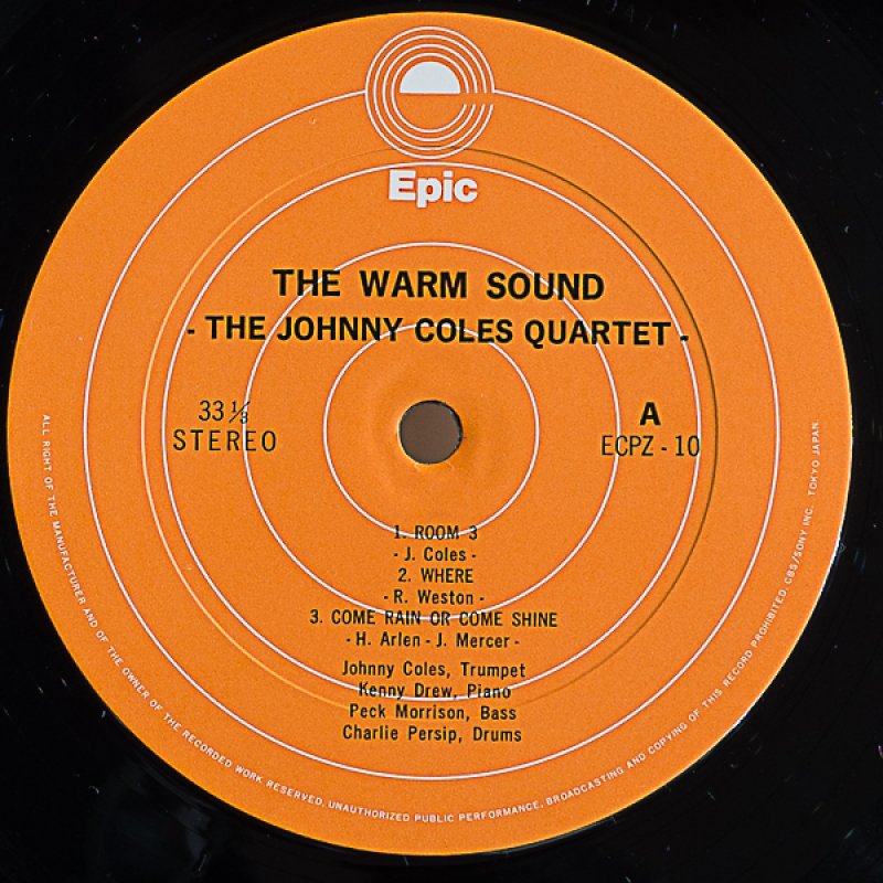 画像3: ジョニー・コールズ・カルテット/ザ・ウォーム・サウンド (3)