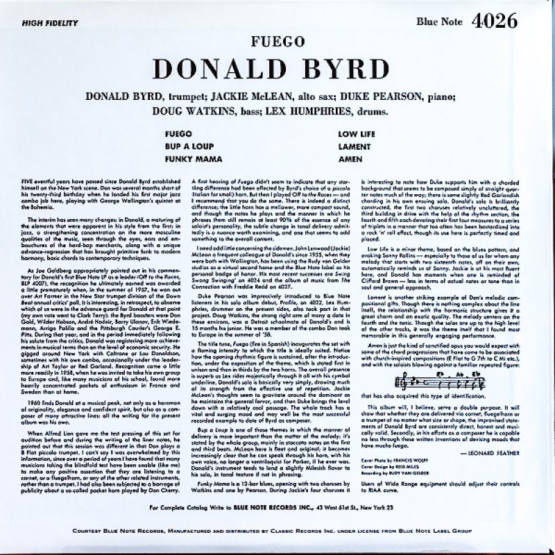 画像2: ドナルド・バード（tp）/FUEGO (2)