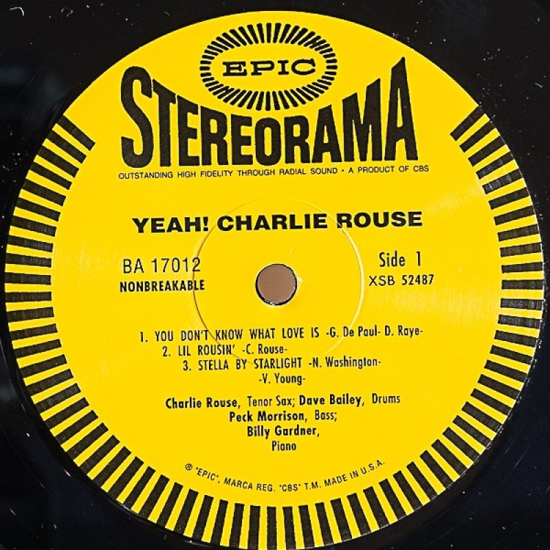 画像3: チャーリー・ラウズ（ts）/YEAH! (3)