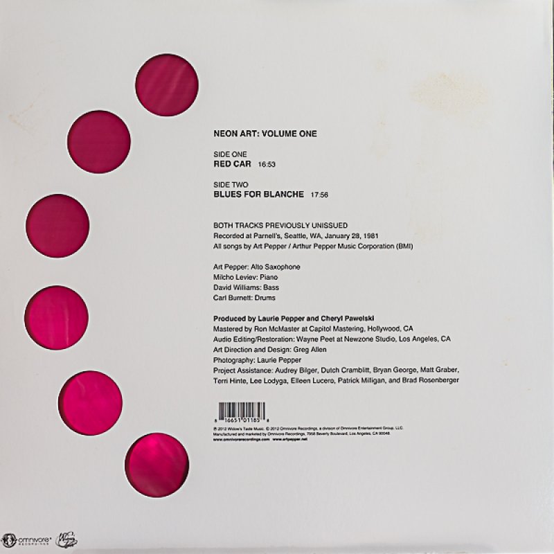 画像2: アート・ペッパー（as）/NEON ART VOLUME ONE (2)