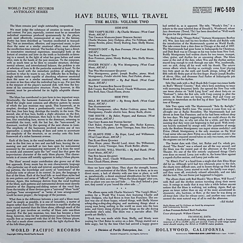 画像2: チェット・ベイカーほか/ザ・ブルースVol.2 (2)