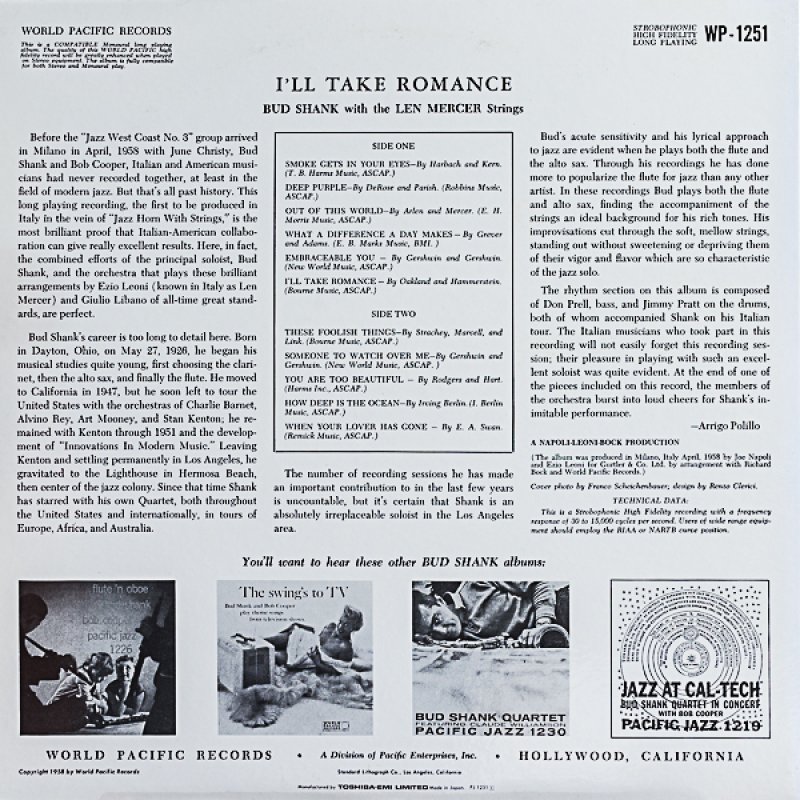 画像2: バド・シャンク（as）/アイル・テイク・ロマンス (2)