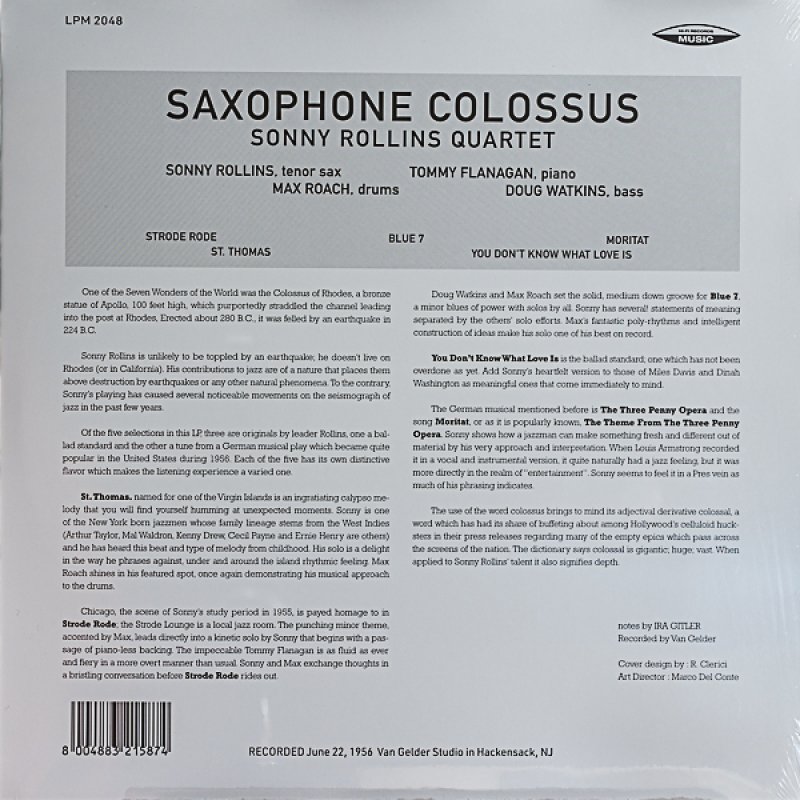 画像2: ソニー・ロリンズ / SAXOPHONE COLOSSUS (2)