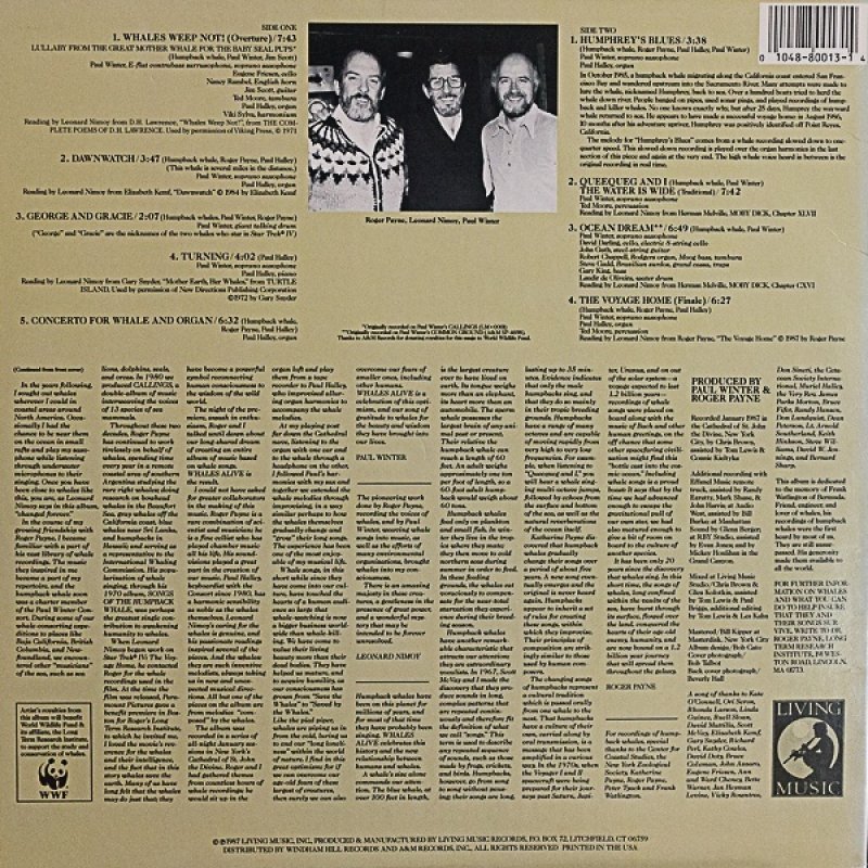 画像2: ポール・ウィンター/WHALES ALIVE（鯨の詩） (2)