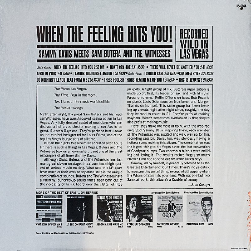 画像2: サミー・デイヴィス Jr./WHEN THE FEELING HITS YOU (2)