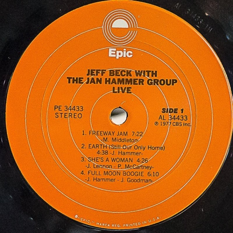 画像3: ジェフ・ベック（g）/with THE JAN HAMMER GROUP LIVE（米盤） (3)