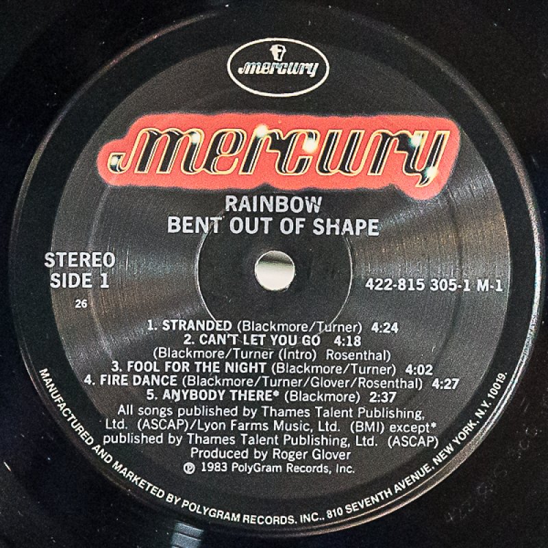 画像3: レインボウ/BENT OUT OF SHAPE（米盤） (3)