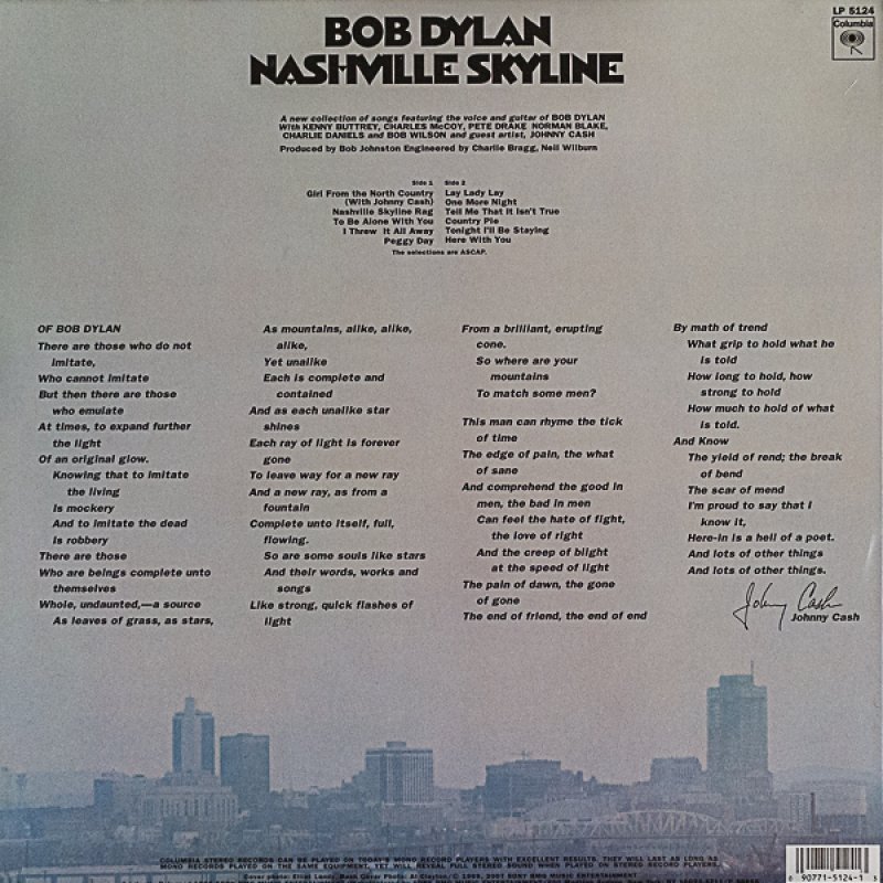 画像2: ボブ・ディラン（Vo）/NASHVILLE SKYLINE（米盤） (2)