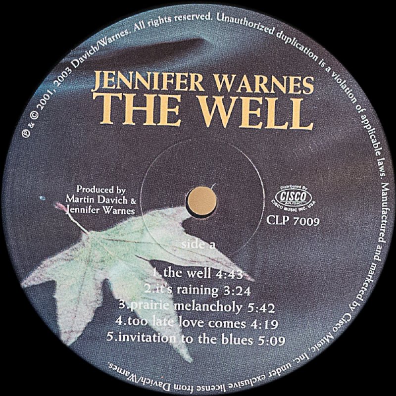 画像3: ジェニファー・ウォーンズ（Vo）/THE WELL（米盤　180g重量盤） (3)