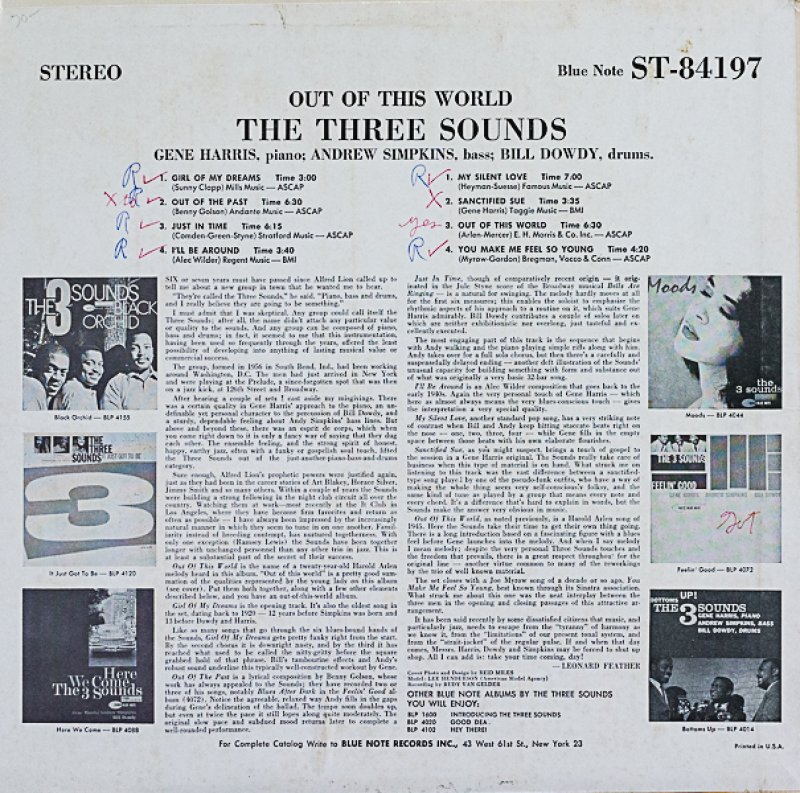 画像2: スリー・サウンズ/OUT OF THIS WORLD (2)