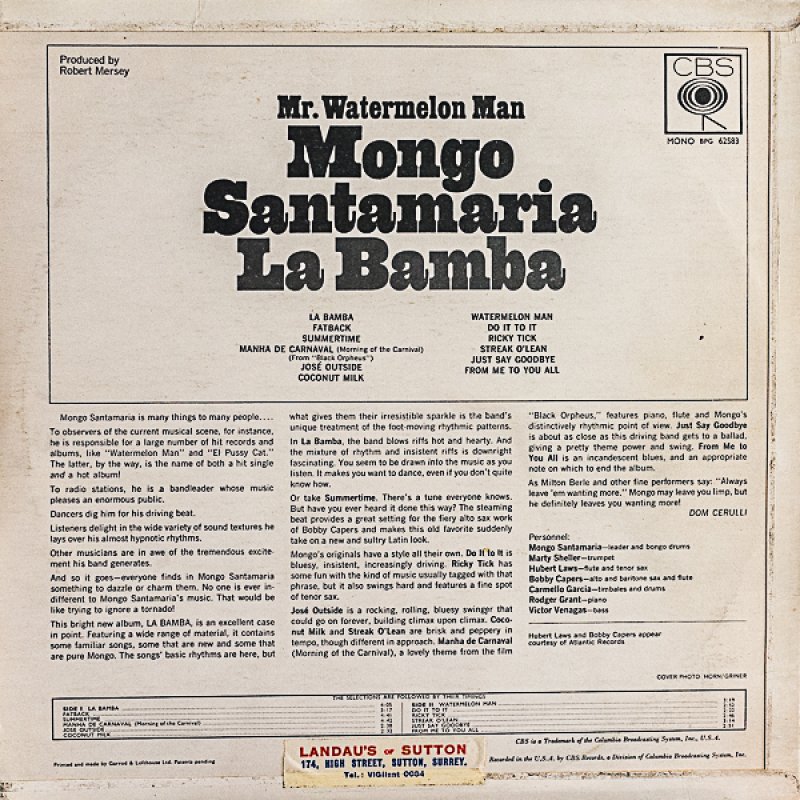 画像2: モンゴ・サンタマリア（Id）/LA BAMBA (2)