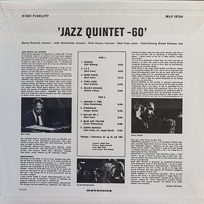 画像2: ジャズ・クインテット/’JAZZ QUINTET-60' (2)