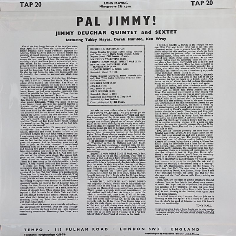 画像2: ボビー・ジャズパー（ts）/BOBBY JASPAR QUINTET (2)