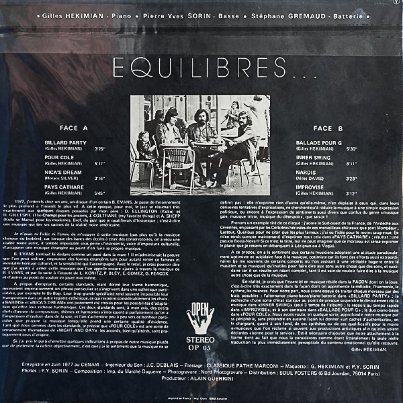 画像2: ジル・エキミアン・トリオ/EQUILIBRES (2)