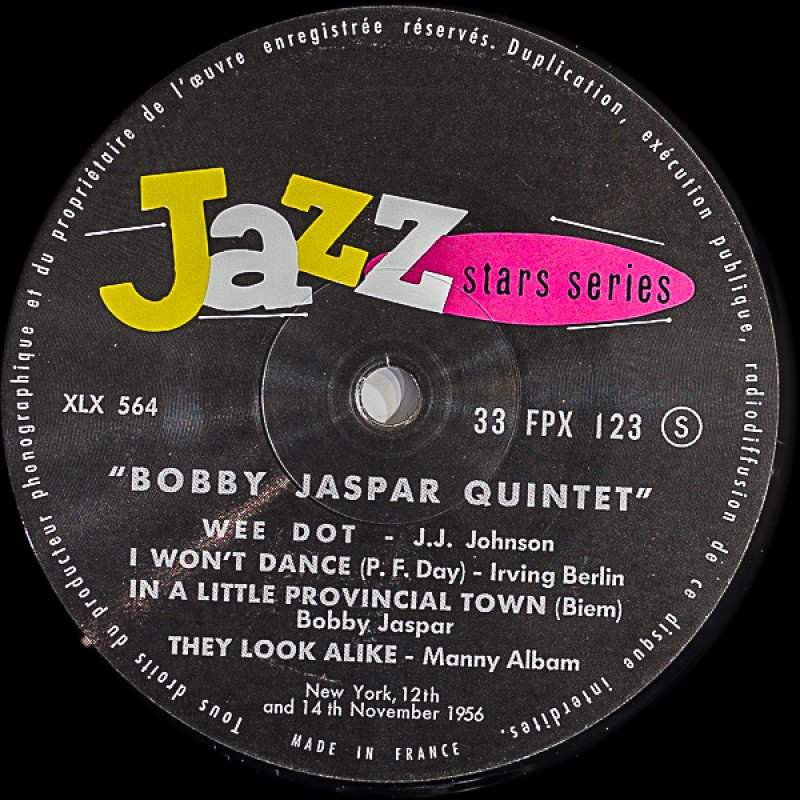 画像3: ボビー・ジャズパー（ts）/BOBBY JASPAR QUINTET (3)