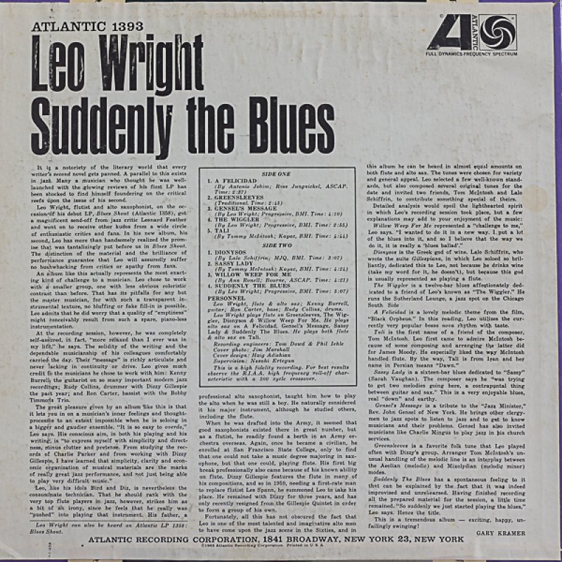 画像2: レオ・ライト（as,fl）/SUDDENLY THE BLUES (2)
