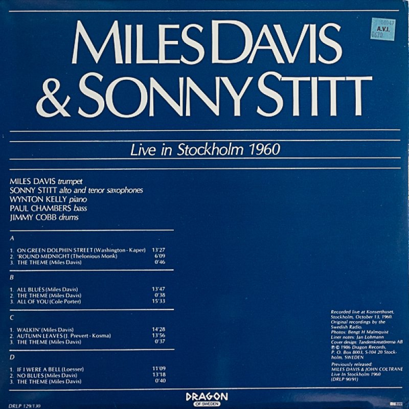 画像2: マイルス・デイヴィス（tp）/LIVE IN STOCHOLM 1960 (2)