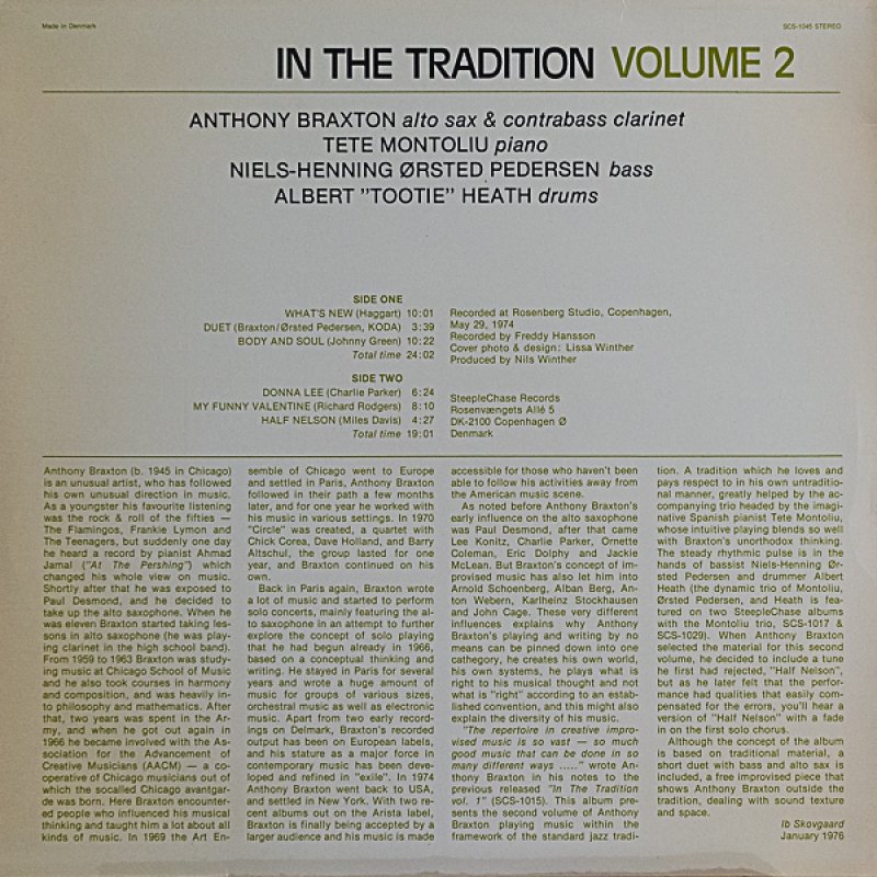 画像2: アンソニー・ブラックストン（as、cbcl）/IN THE TRADITION Vol.2 (2)
