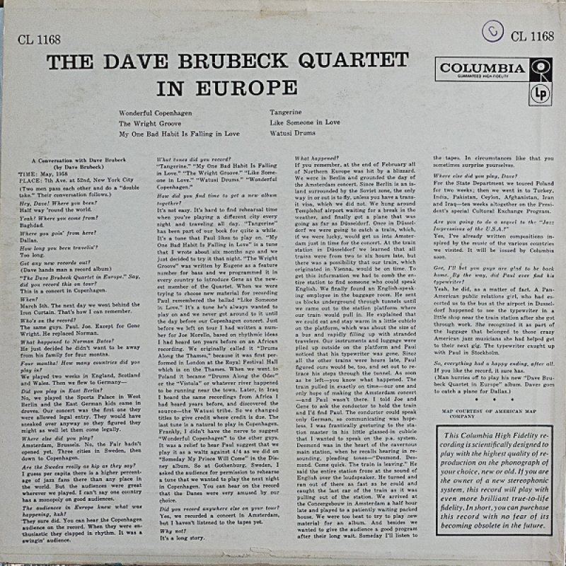 画像2: ザ・デイヴ・ブルーベック・カルテット/IN EUROPE (2)
