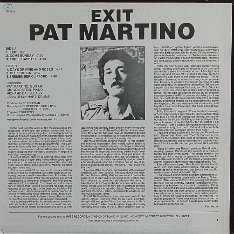 画像2: パット・マルティーノ（g）/EXIT (2)