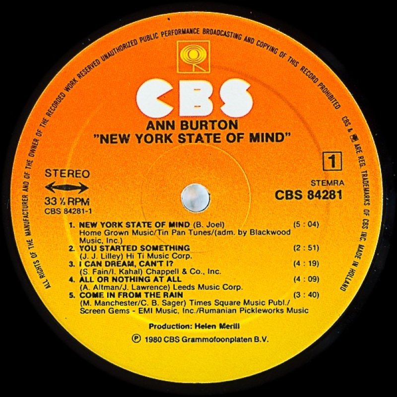 画像3: アン・バートン/NEW YORK STATE OF MIND (3)