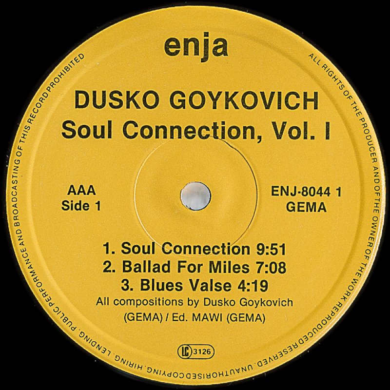 画像3: ダスコ・ゴイコヴィッチ（tp）/SOUL CONNECTION,Vol.1（独） (3)