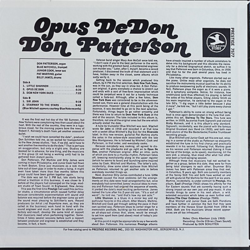 画像2: ドン・パターソン（Org）/OPUS DE DON (2)