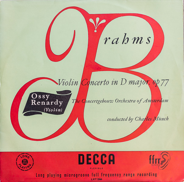 オッシー・レナルディ（Vn）/ブラームス：ヴァイオリン協奏曲Op.77｜????レコード/クラシック-協奏曲　：（ヴァイオリン）｜Cricket　Record